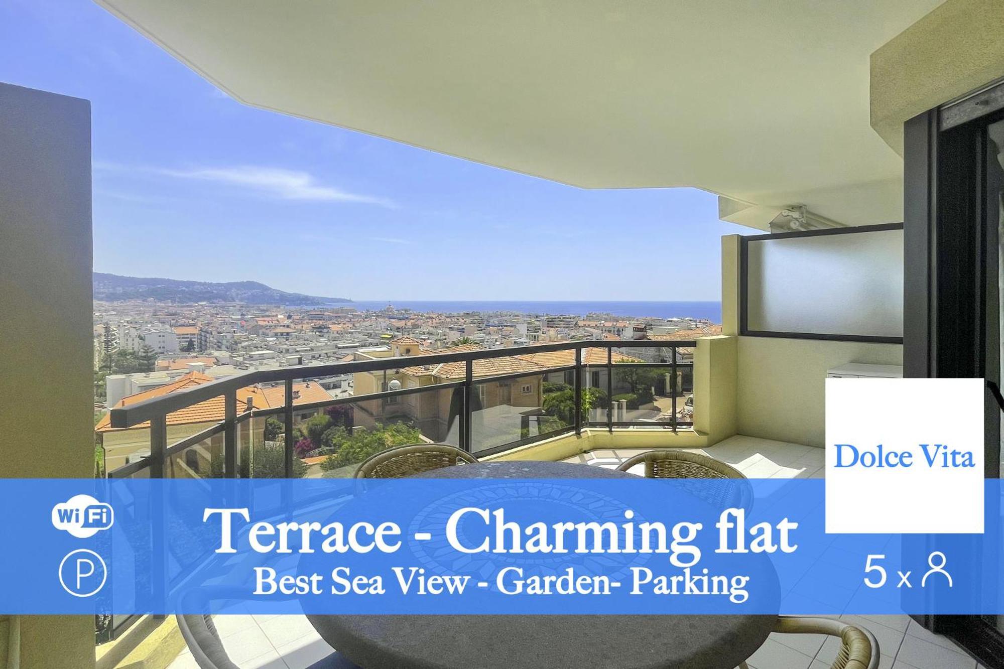 La Dolce Vita 5 Pers Parking Terrazza Appartement Nice Buitenkant foto